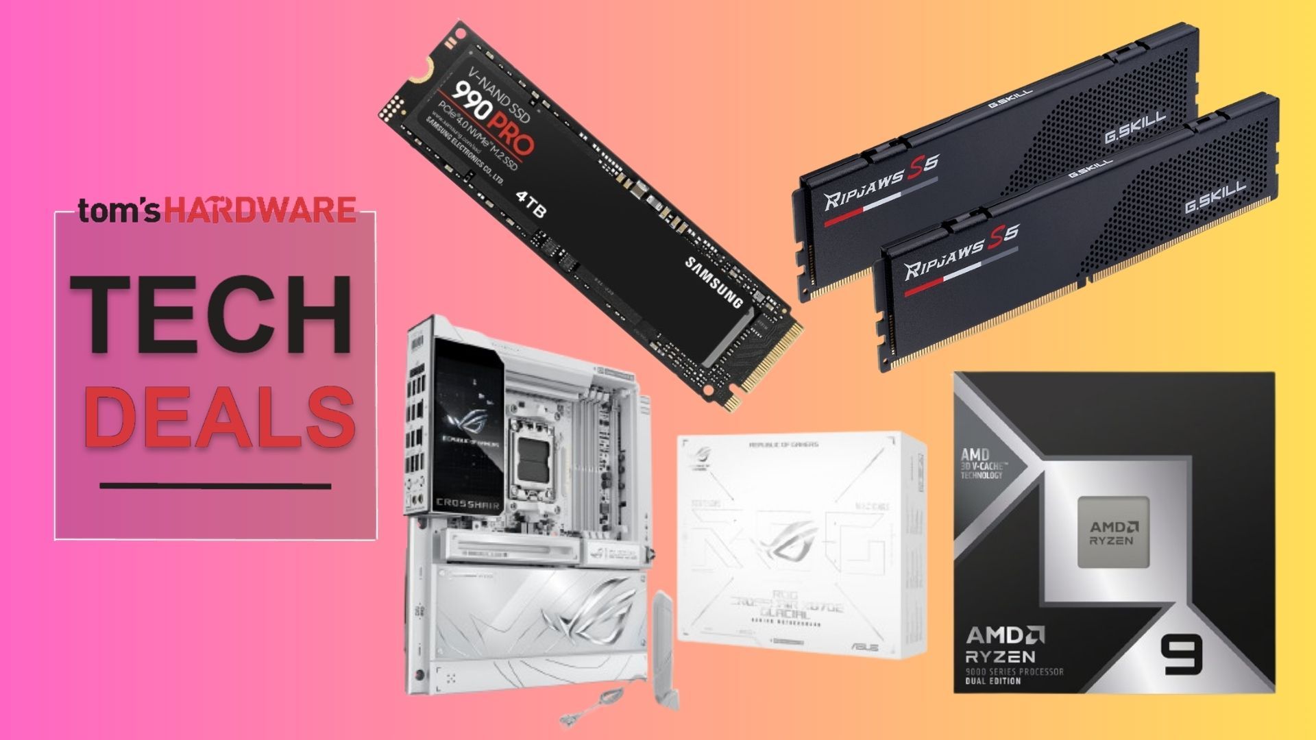 Save a colossal $1,184 on a 9950X3D2, 64GB DDR5, and a 4TB Samsung SSD for a powerhouse gaming PC build — epic Newegg deal comes with AMD's first dual X3D chip and a flagship Asus ROG board for $2,899 | Tom's Hardware
