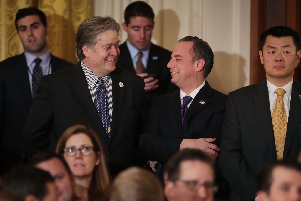 Asked to name something nice about each other, Preibus praises Bannon's 'collars,' Bannon cites Mussolini | The Week