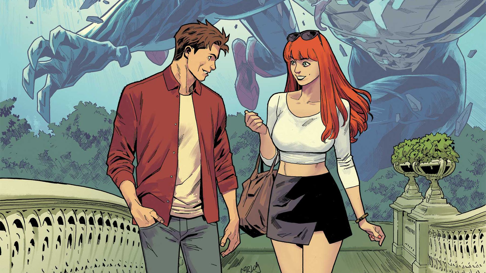 Spider-Man and Venom cause problems for Peter Parker and Mary Jane Watson's "heart-to-heart" in Venom #258 | GamesRadar+