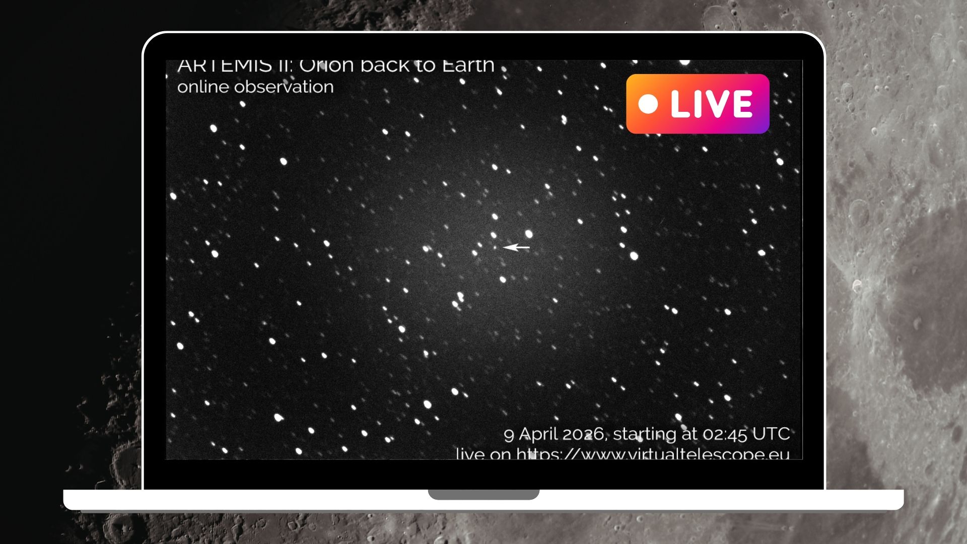 Watch Artemis 2 race back to Earth in this telescope livestream tonight (April 9) | Space