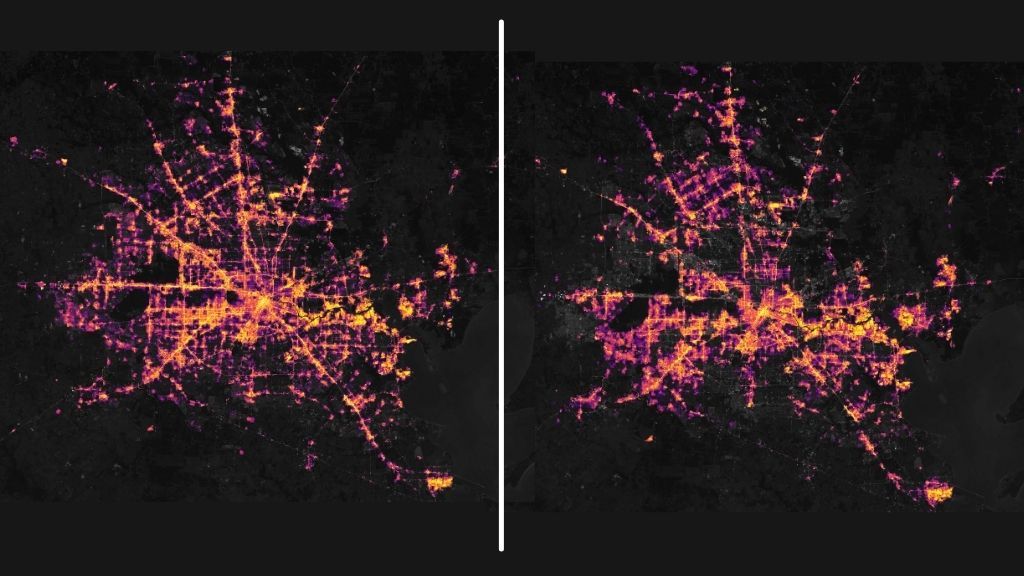 Disastrous Houston blackouts captured from space | Live Science