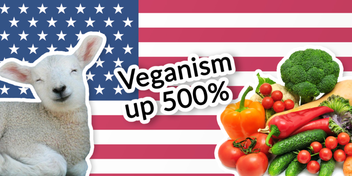 Veganism has grown 500% since 2014 in the US