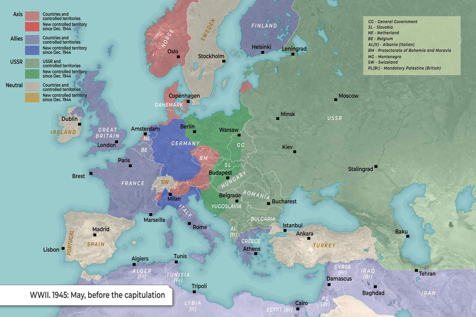 Map: World War II (May 1945) | TheCollector
