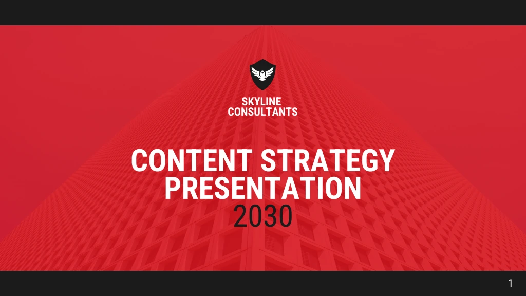 Präsentation der roten Inhaltsstrategie - Venngage