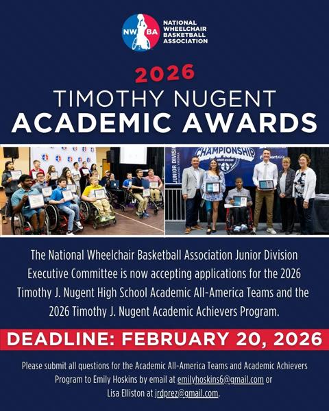 2026 Timothy J. Nugent Academic All-American and Academic Achievers Applications Now Available