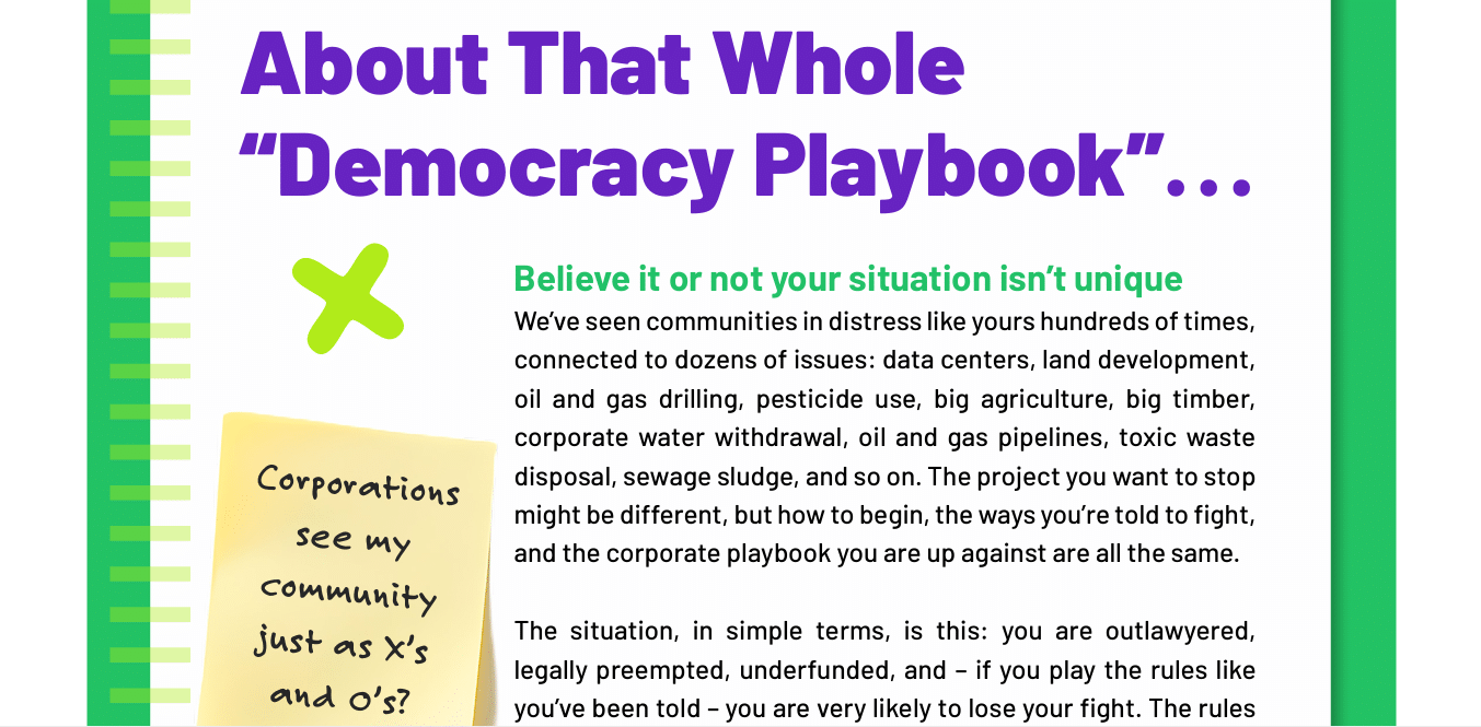 CELDF Publication - A Democracy Playbook: CELDF's Community Primer - CELDF - Community Rights Pioneers - Protecting Nature and Communities