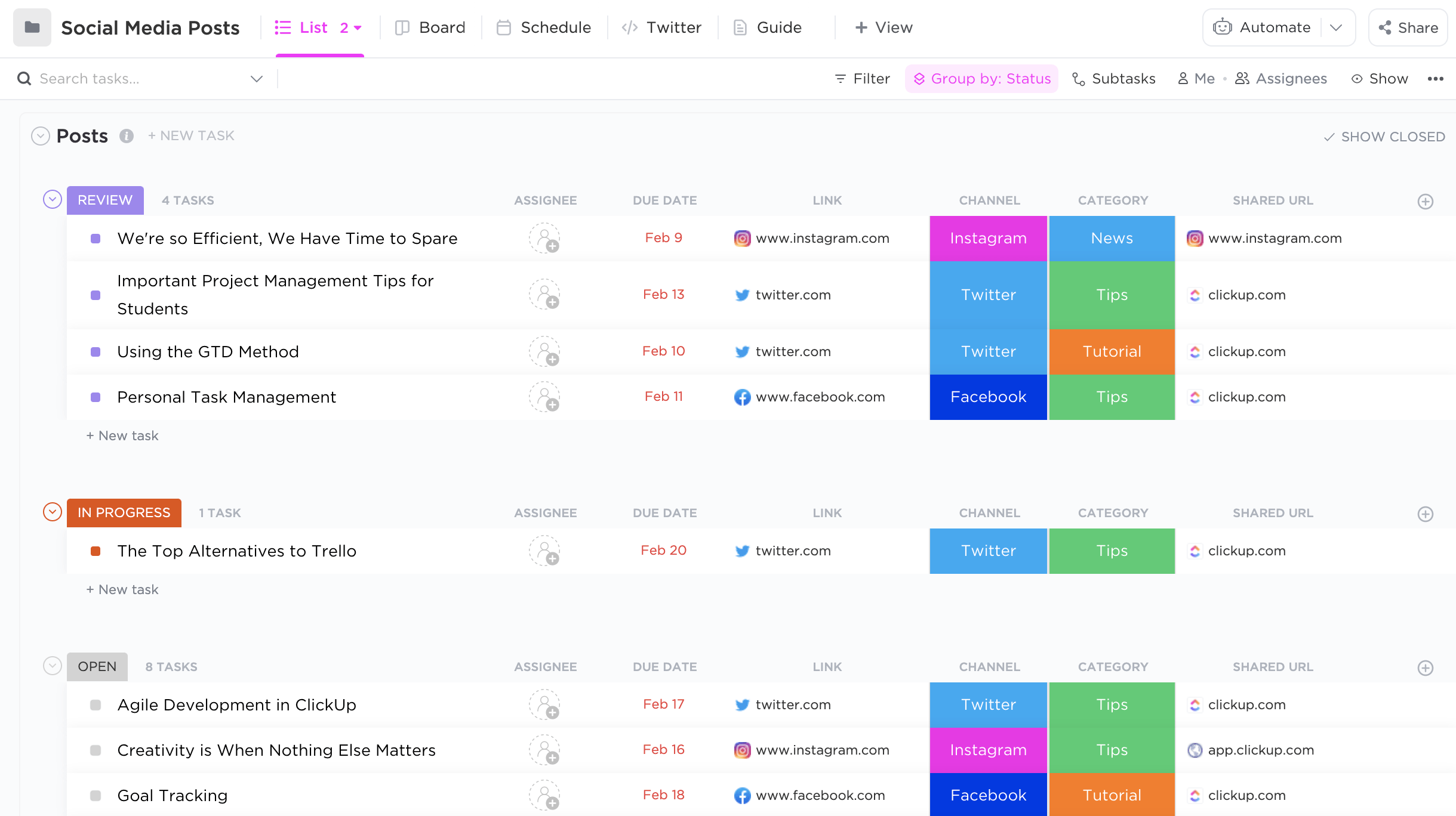 Social Media Project Management Strategies | ClickUp