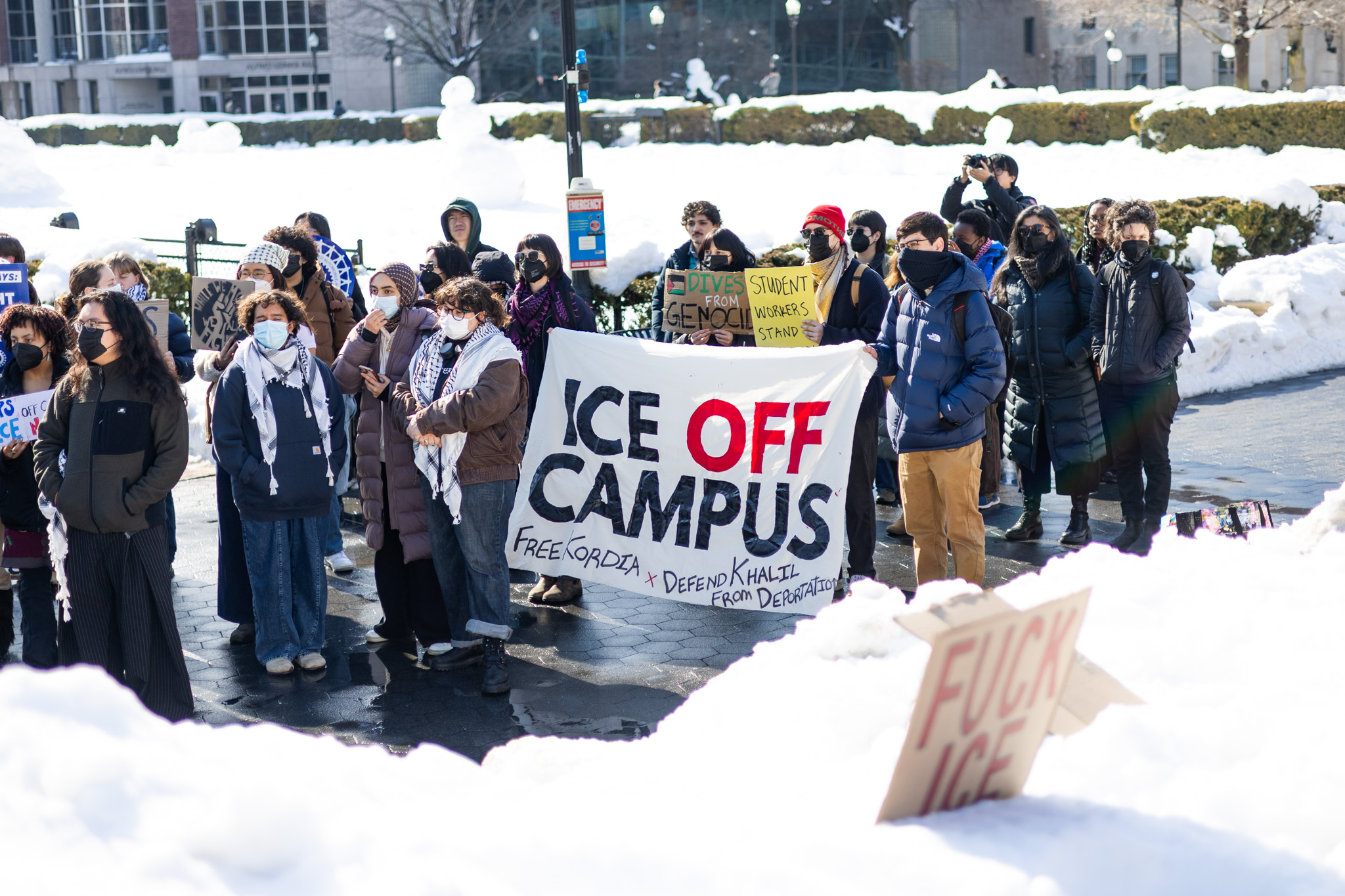 Dozens demand protections for international student workers at Sundial protest amid stalled union negotiations