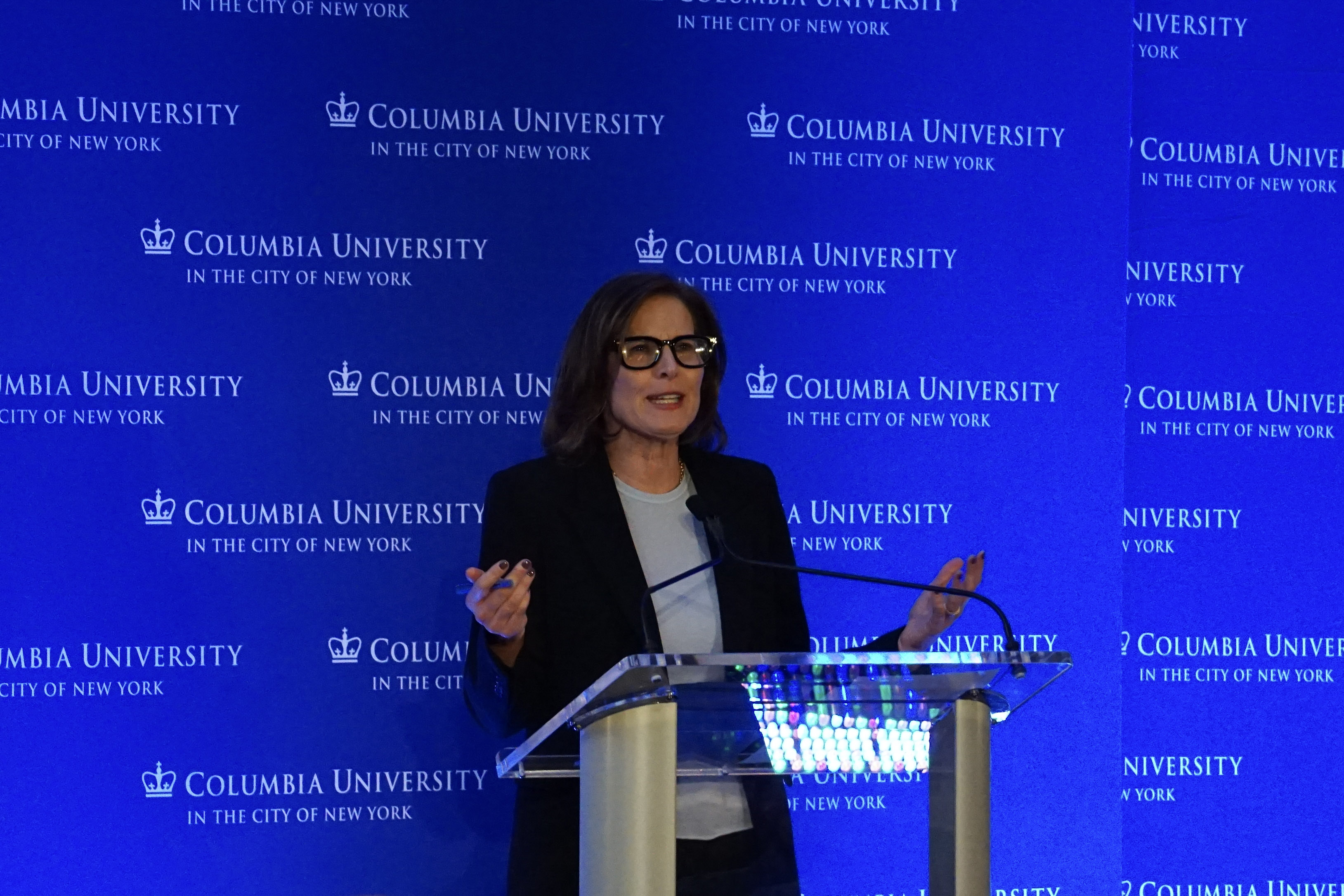 Shipman addresses Columbia affiliates in Epstein files at University Senate plenary