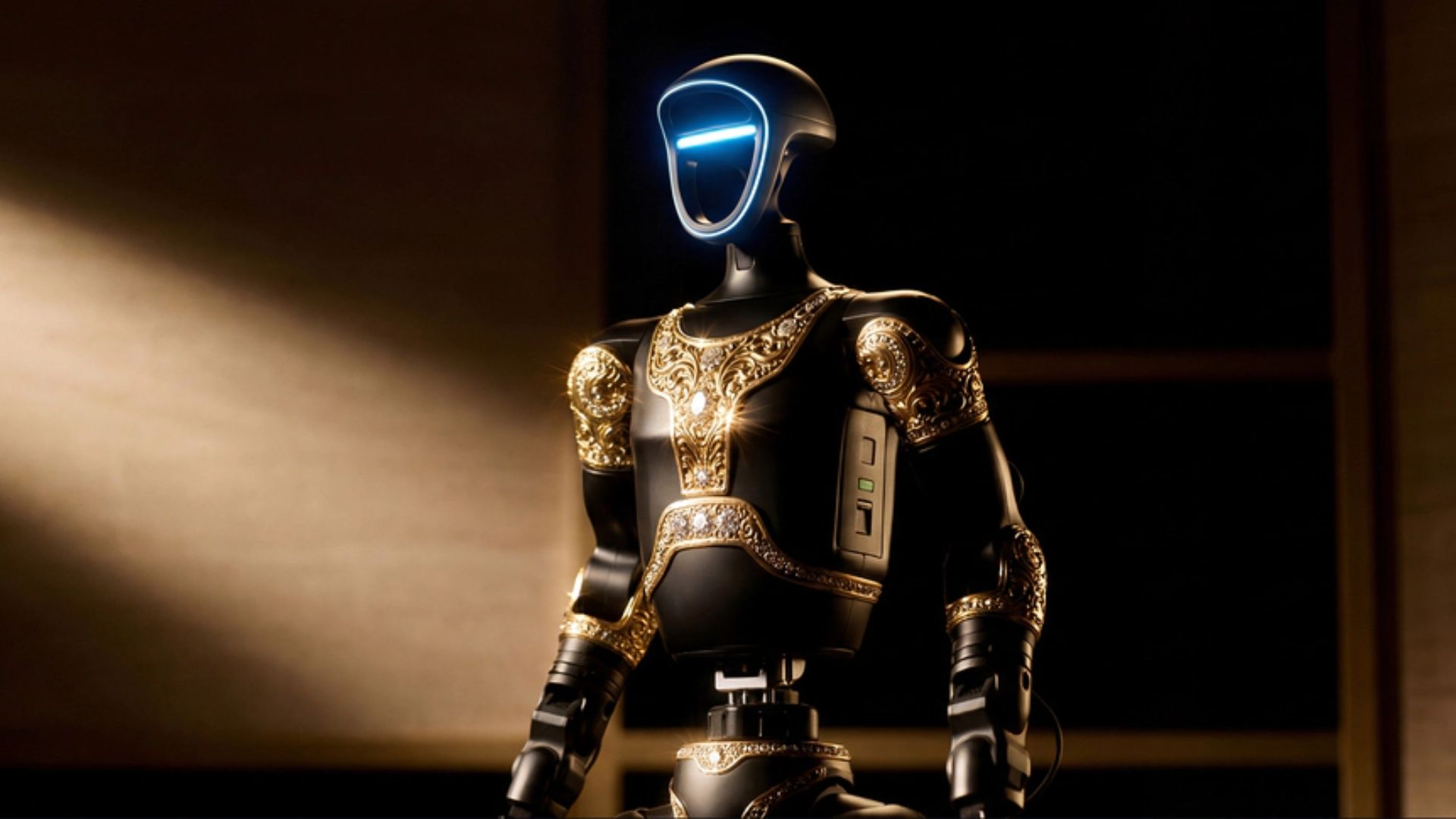 Unitree G1 turned into jewel-encrusted luxury Aladdin humanoid robot