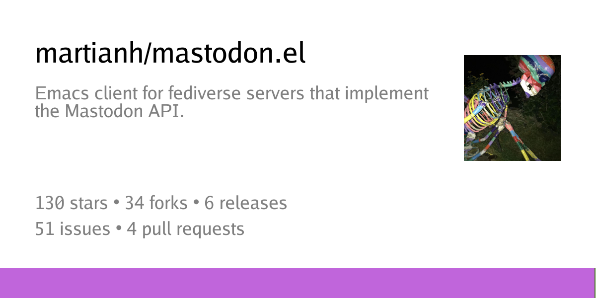 martianh/mastodon.el: Emacs client for fediverse servers that implement the Mastodon API. - Codeberg.org