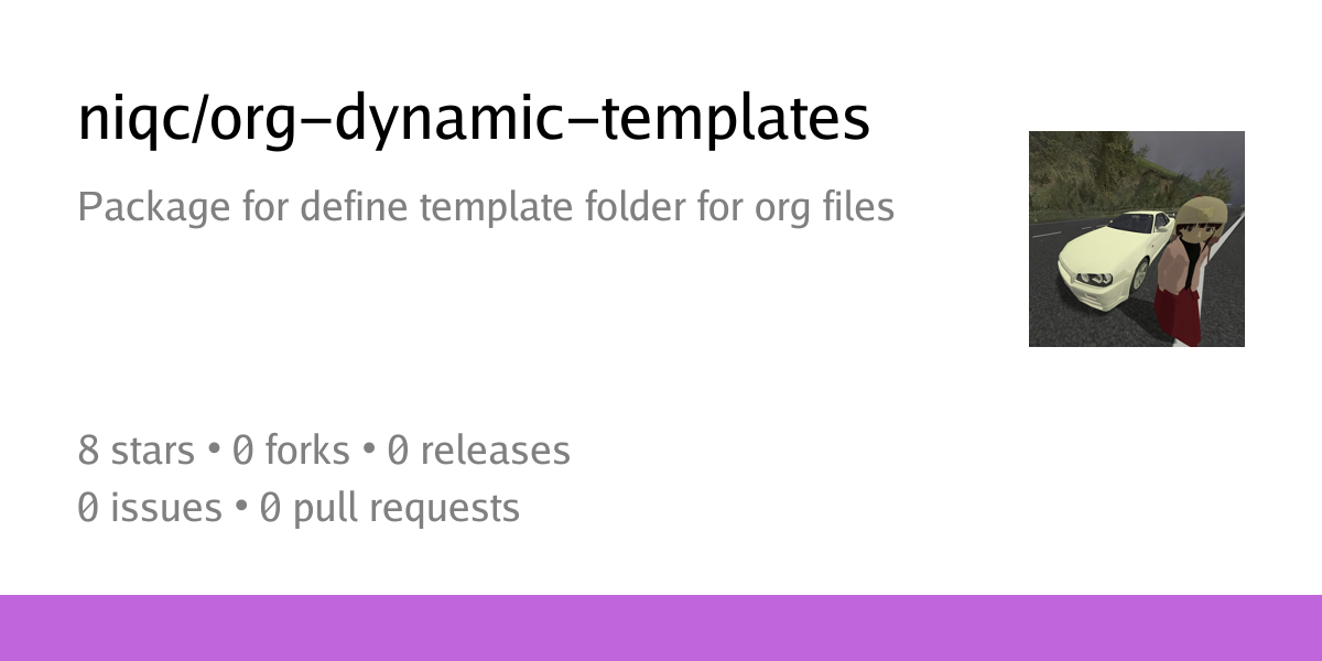 niqc/org-dynamic-templates: Package for define template folder for org files - Codeberg.org