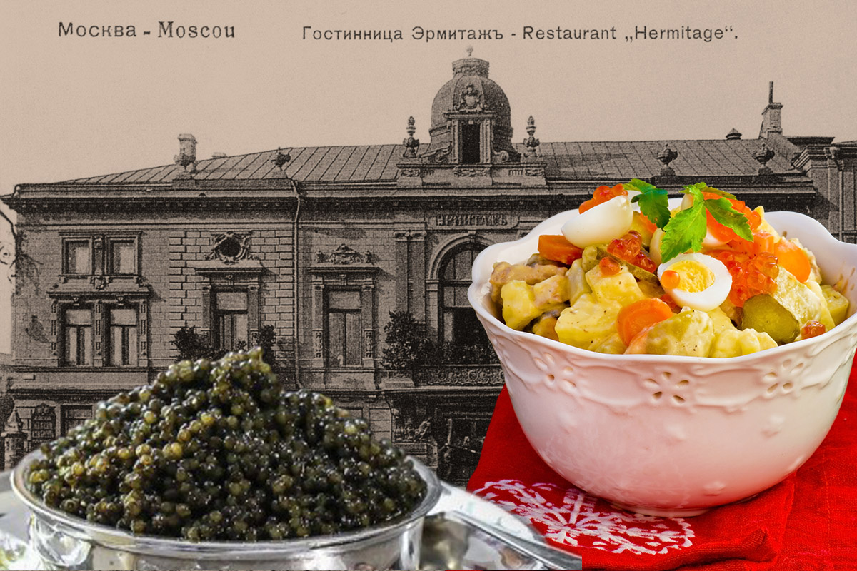 Lucien Olivier salad and the Hermitage restaurant