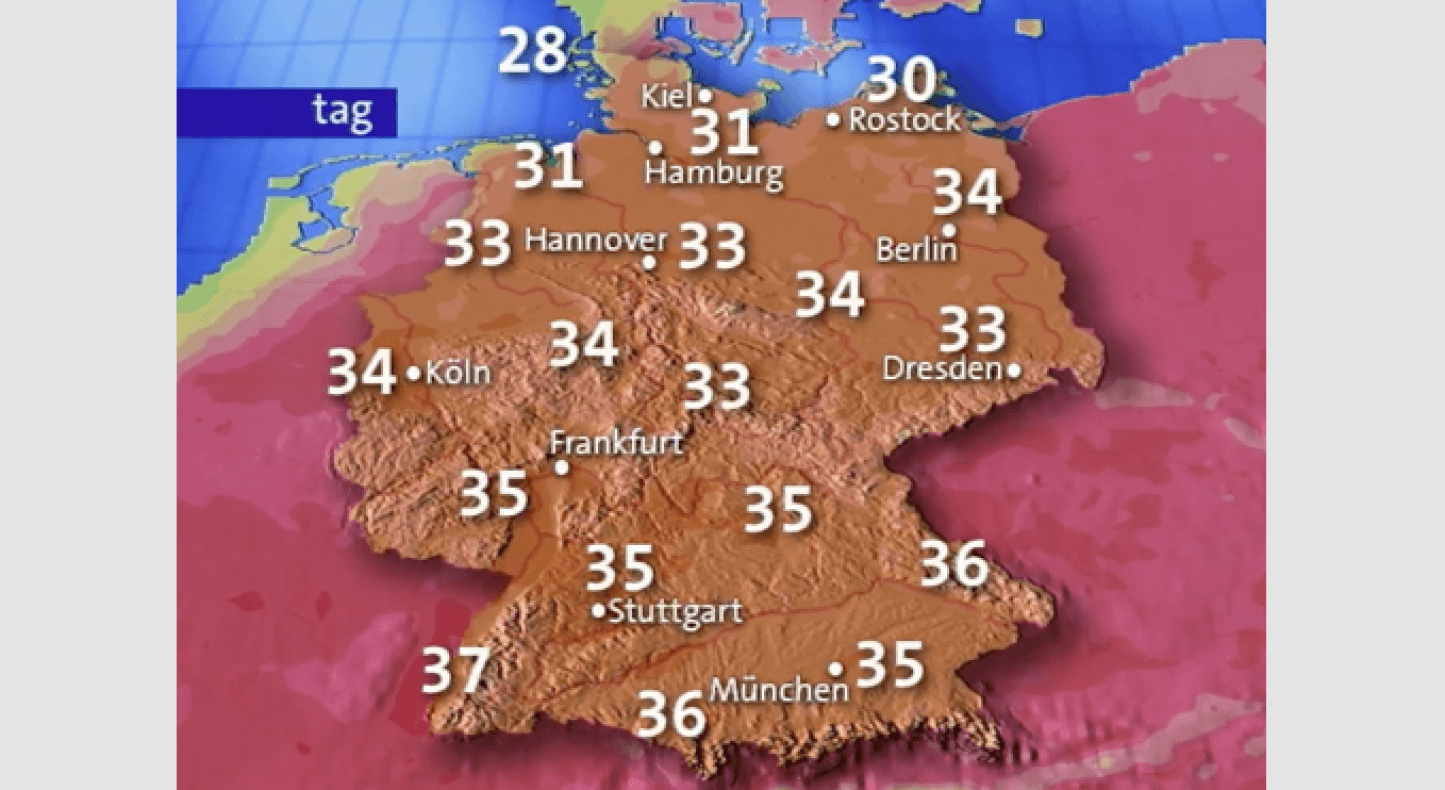 Warum jeden Sommer behauptet wird, Medien würden Wetterkarten manipulieren