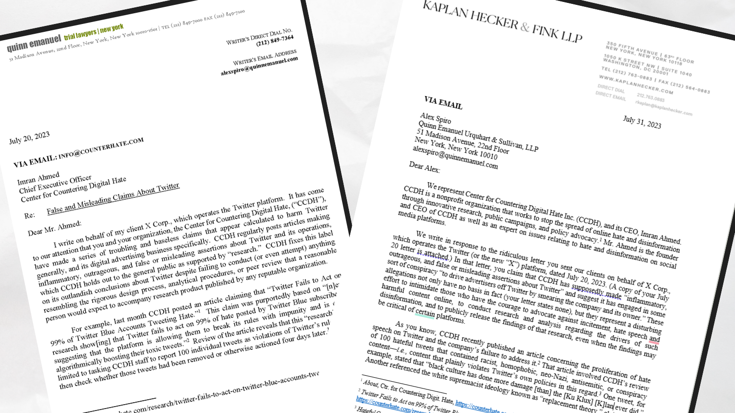 Letters from the lawyers: Musk threatens CCDH with brazen attempt to silence honest criticism. — Center for Countering Digital Hate | CCDH