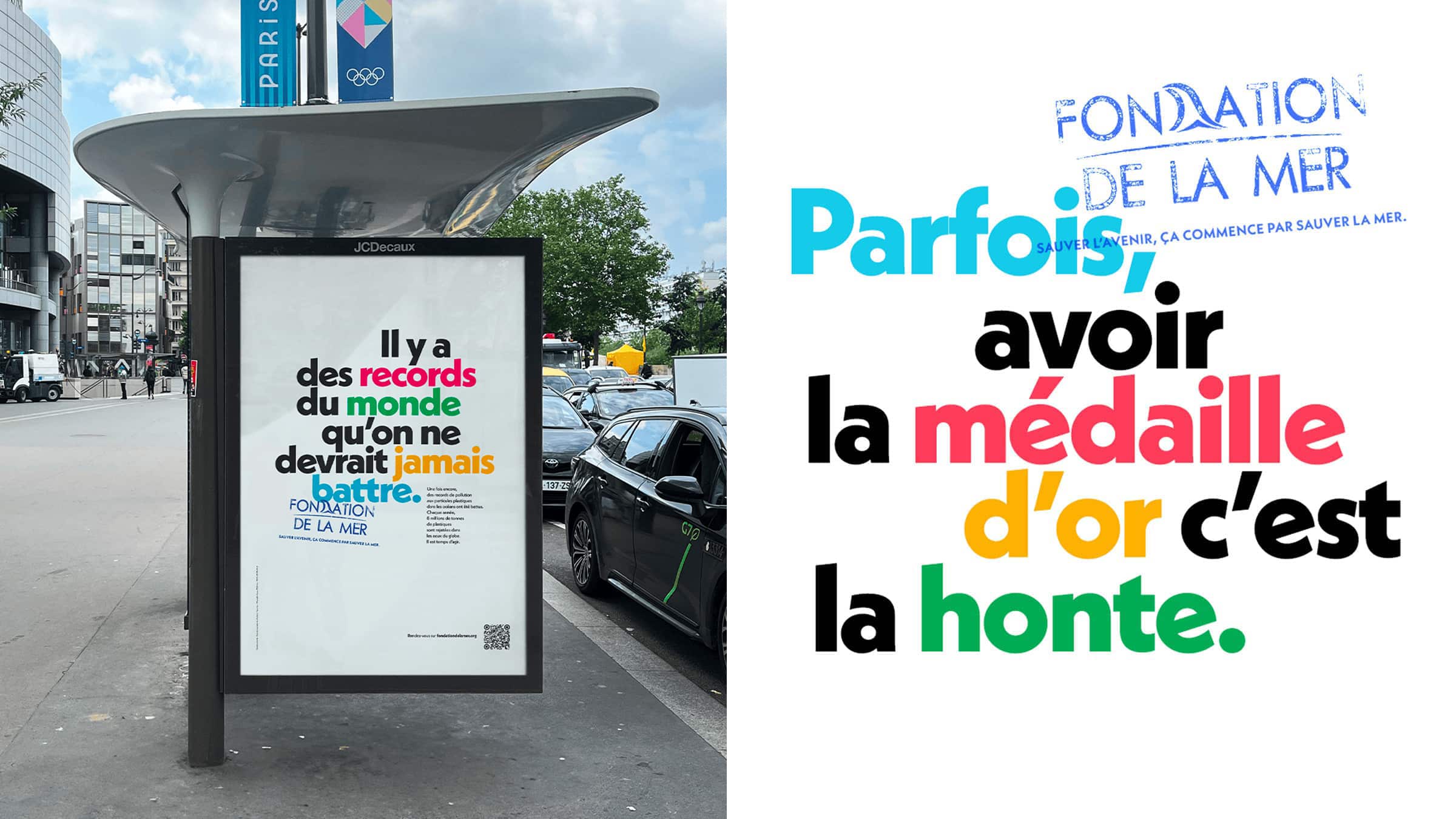 La Fondation de la Mer détourne les JO de Paris 2024 dans une campagne percutante signée Creapills - Creapills