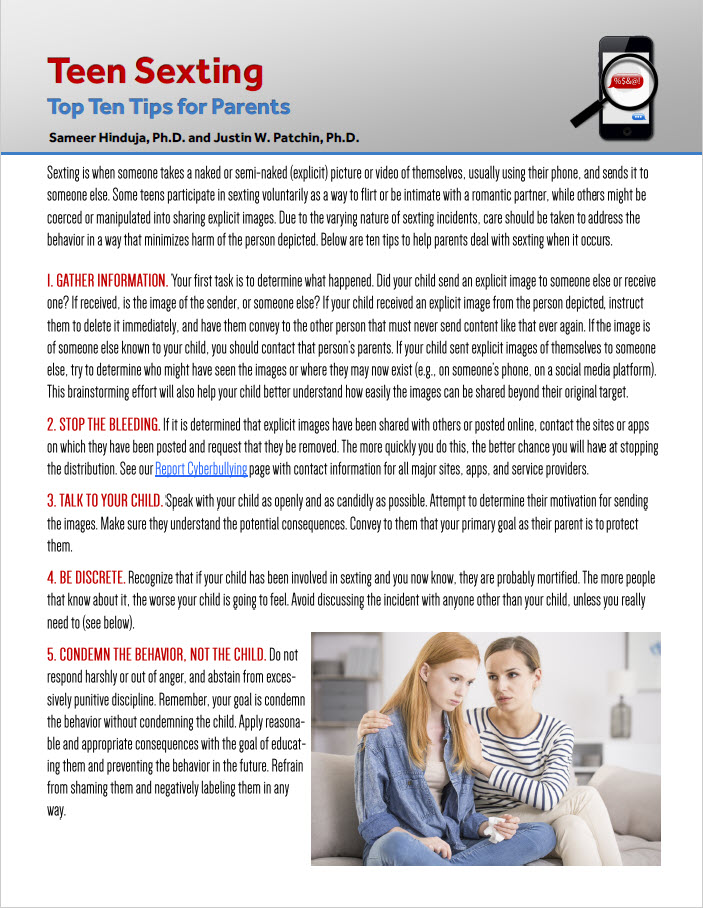 Teen Sexting: Advice for Parents