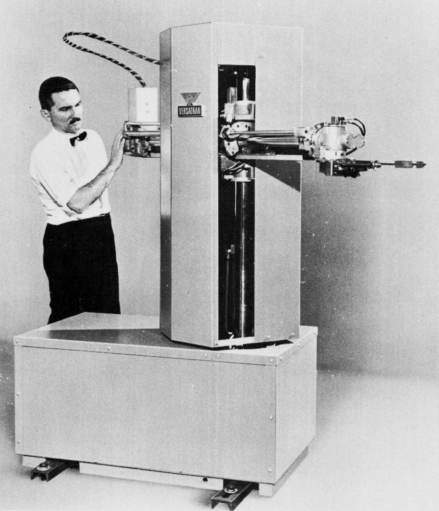 1958-62 - "VERSATRAN" Industrial Robot - Harry Johnson & Veljko Milenkovic - cyberneticzoo.com