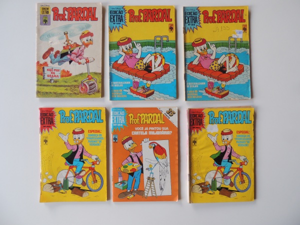 6 gibis ou Hq Professor Pardal, Walt Disney, ed. Abril, formatinh