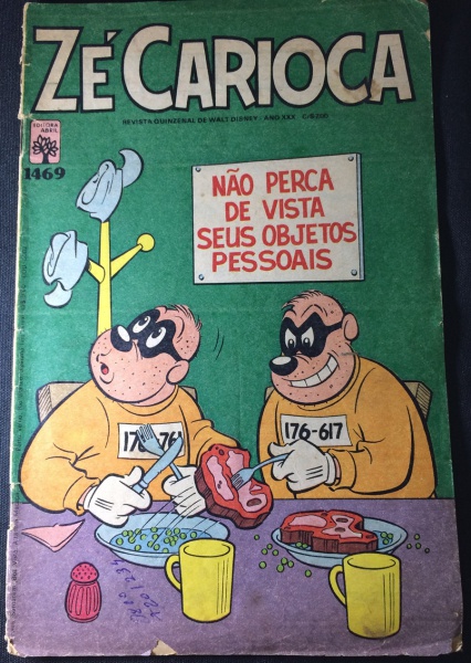 ANTIGO GIBI ZÉ CARIOCA - NÃO PERCA DE VISTA CAPA IRMÃOS METRALHA