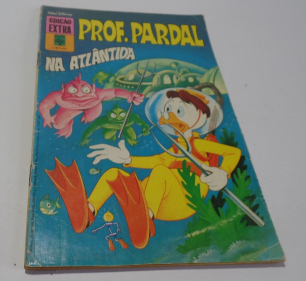 Gibi antigo- Disney- Edição Extra nº 74 de 1976 (Prof. Pardal na