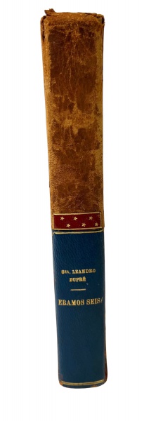 Livro de capa dura `Eramos seis`, edição de 1943 da `Senhora Lean