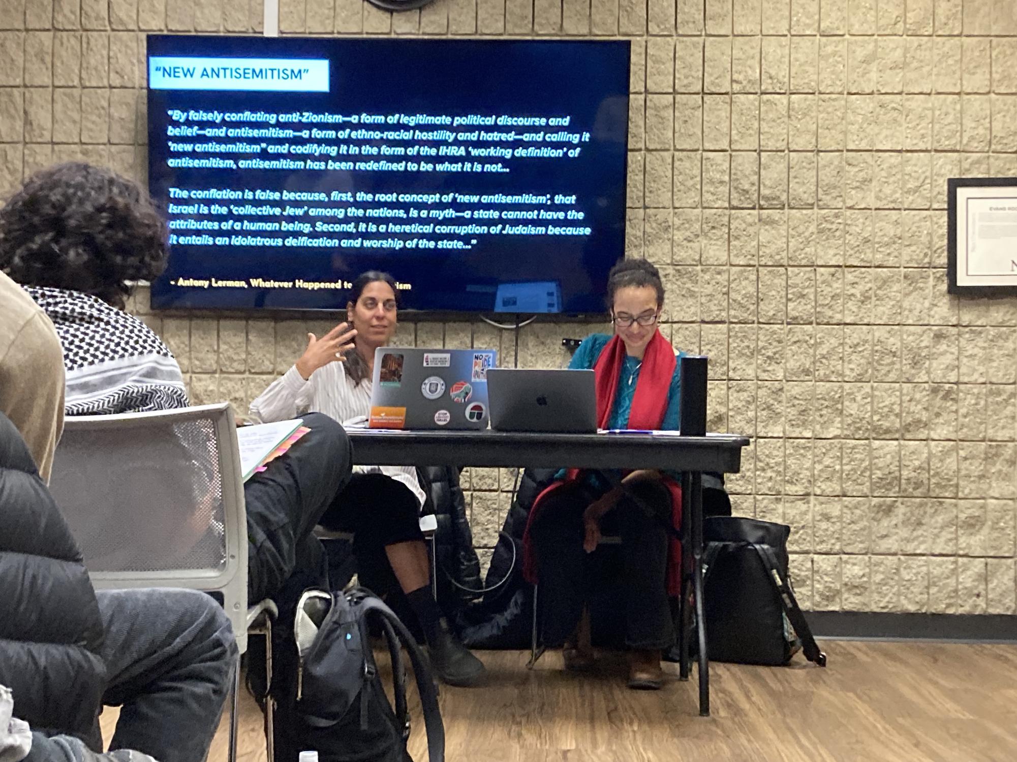 JVP hosts antisemitism workshop in response to NU training