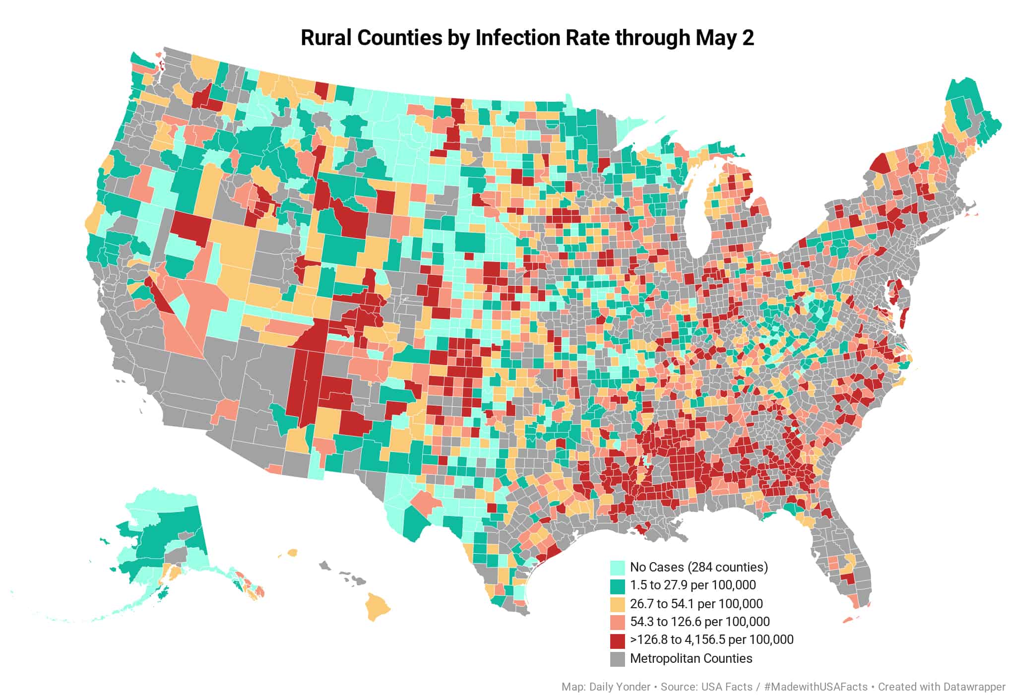 Covid-19 Update: April Saw Rural America’s Infection Rate Increase 8-Fold | The Daily Yonder