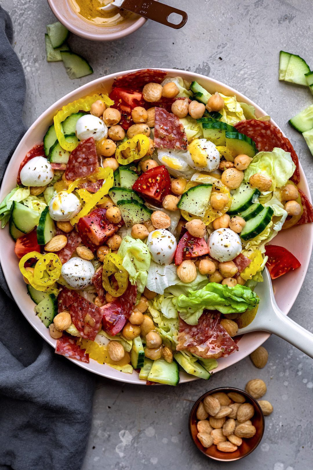 Italian Salad With Honey Mustard Dressing - Dash of Mandi