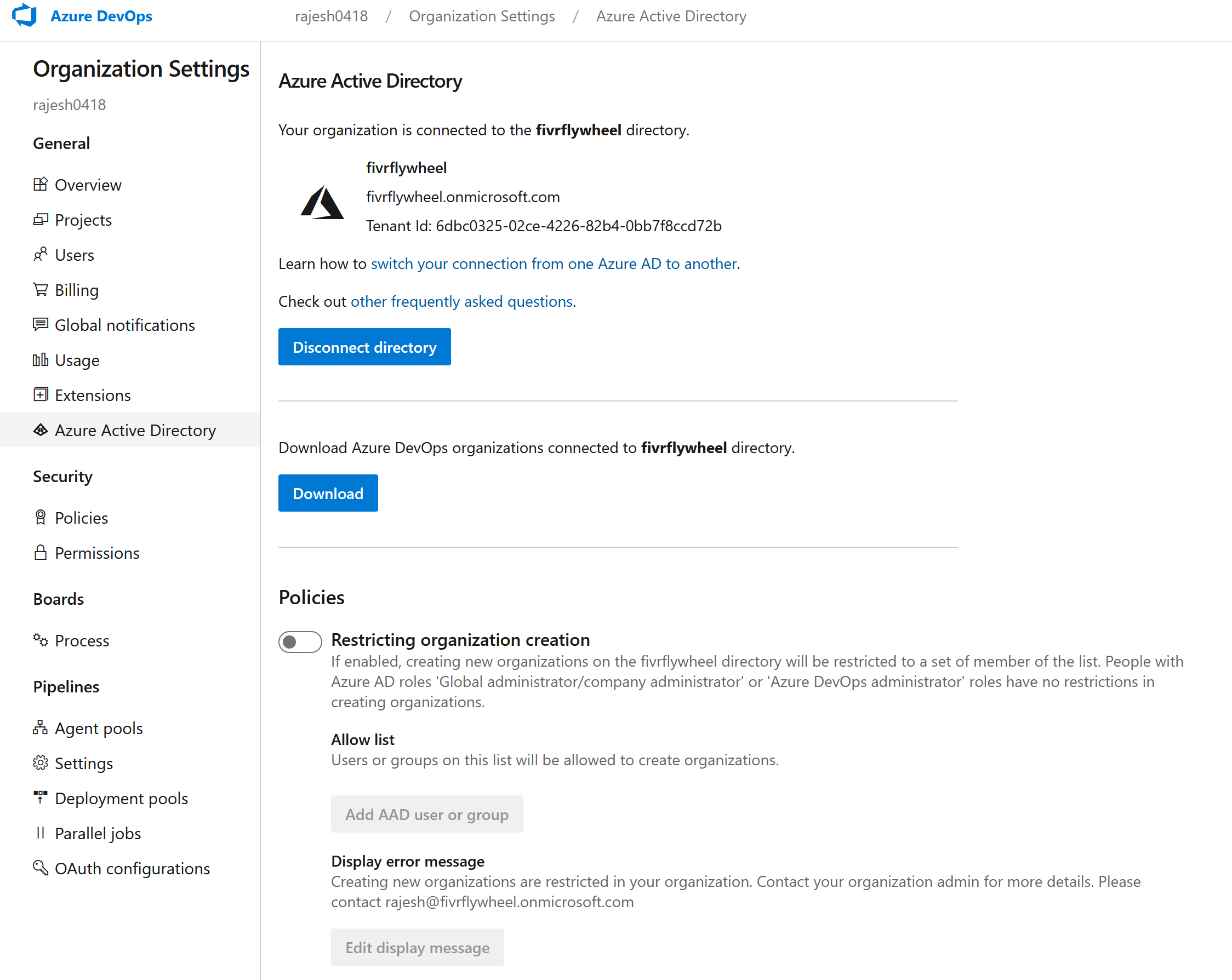 Policy support to restrict creating new Azure DevOps organizations - Azure DevOps Blog