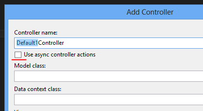 Scaffolding asynchronous MVC and Web API controllers for Entity Framework 6 - .NET Blog