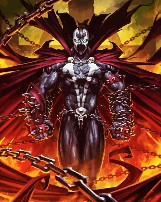 Spawn Comic Books Character - 5D Diamond Painting - DiamondPaintKit.com