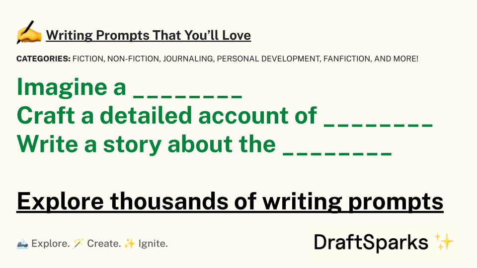 Request Writing Prompts • DraftSparks ✨