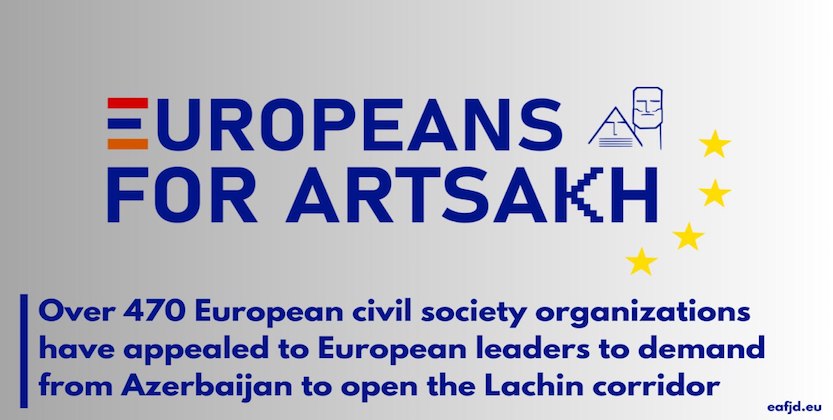 Hundreds of European NGOs and associations demand lifting the Artsakh /Nagorno Karabakh blockade immediately - EAFJD