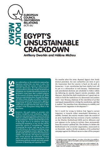 A new constitution will not solve Egypt’s problems – European Council on Foreign Relations