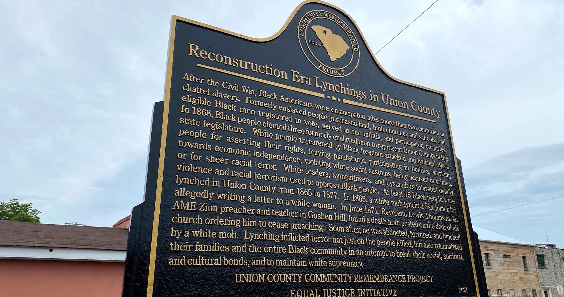 Historical Markers Dedicated in Union County, South Carolina