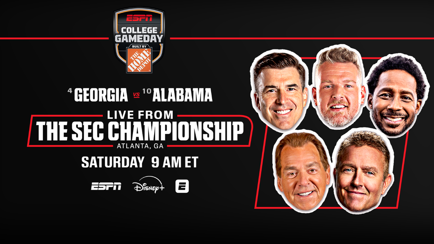 ESPN’s College GameDay Built by The Home Depot Travels to Atlanta for the SEC Championship Game – No. 3 Georgia vs. No. 9 Alabama - ESPN Press Room U.S.