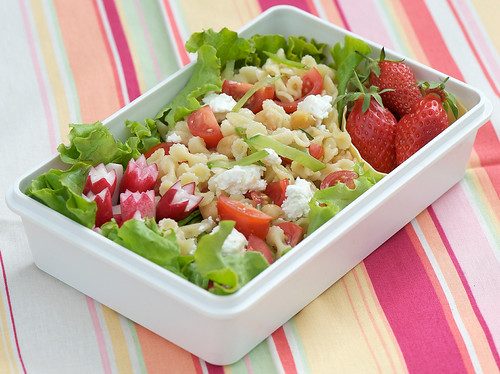 Spring Pasta and Chickpea Salad and Bento-Friendly Pasta Salad Basics | JustBento