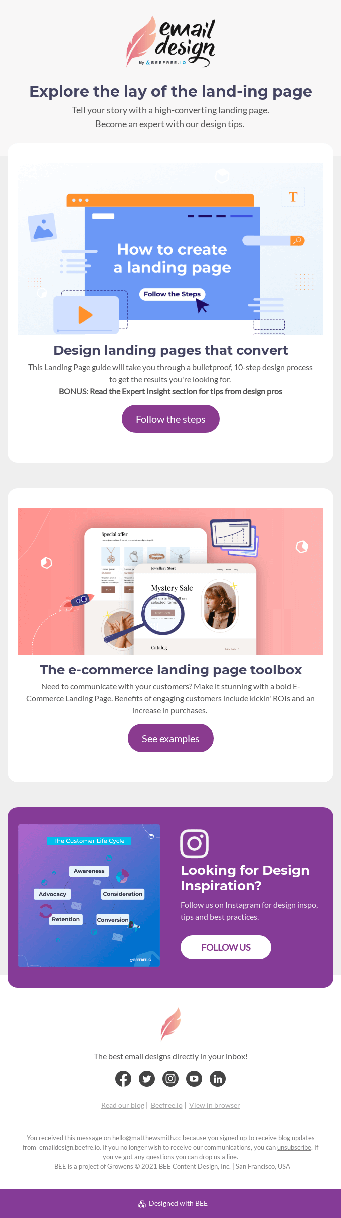 Email Design Blog | Landing Page Party from beefree - Desktop Email View | Really Good Emails