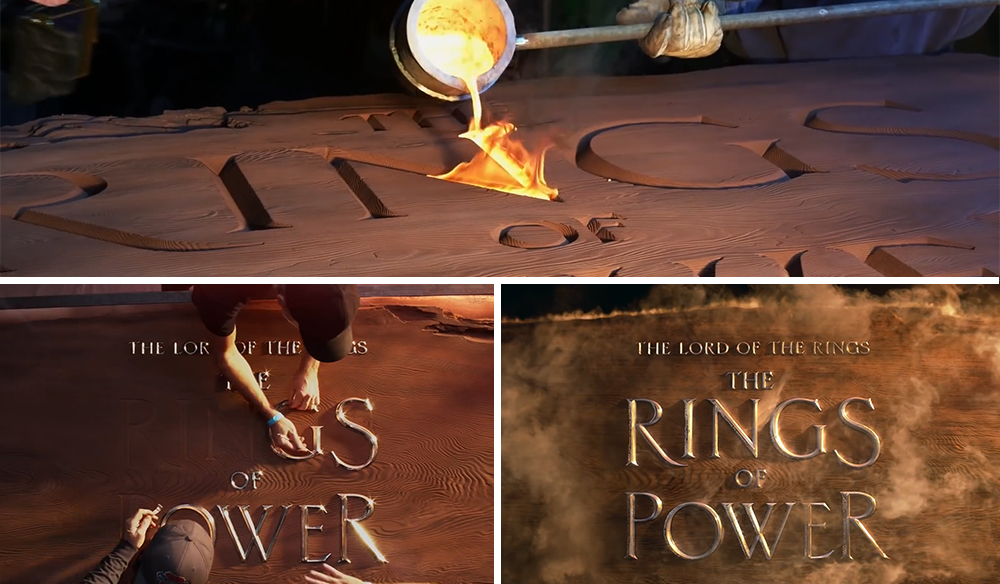 Amazon's Lord of the Rings Title Teaser Filmed Actual Molten Metals