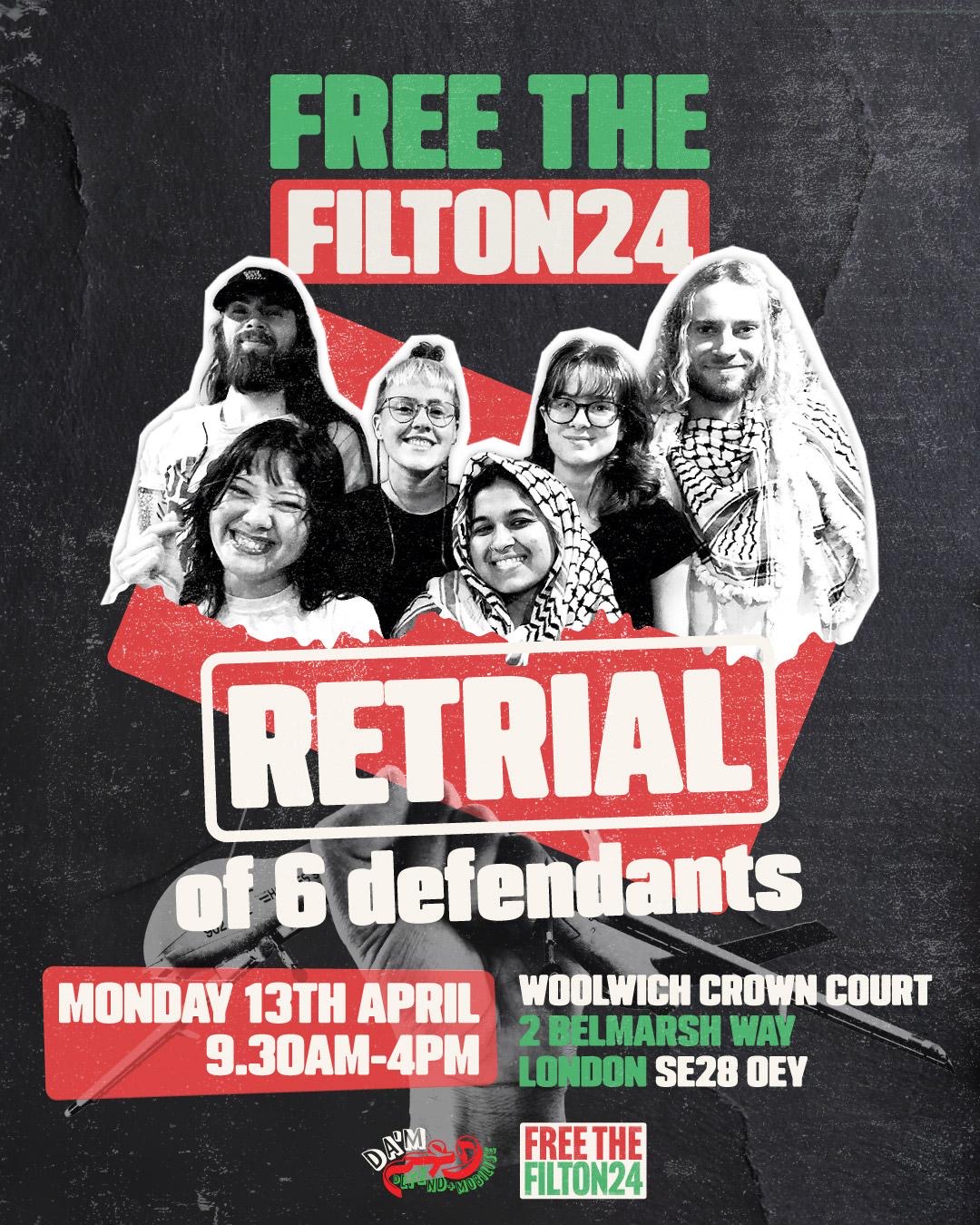 RETRIAL begins on 13 April - Free the Filton 24