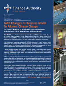 FANO Changes Its Business Model To Address Climate Change - Finance New Orleans