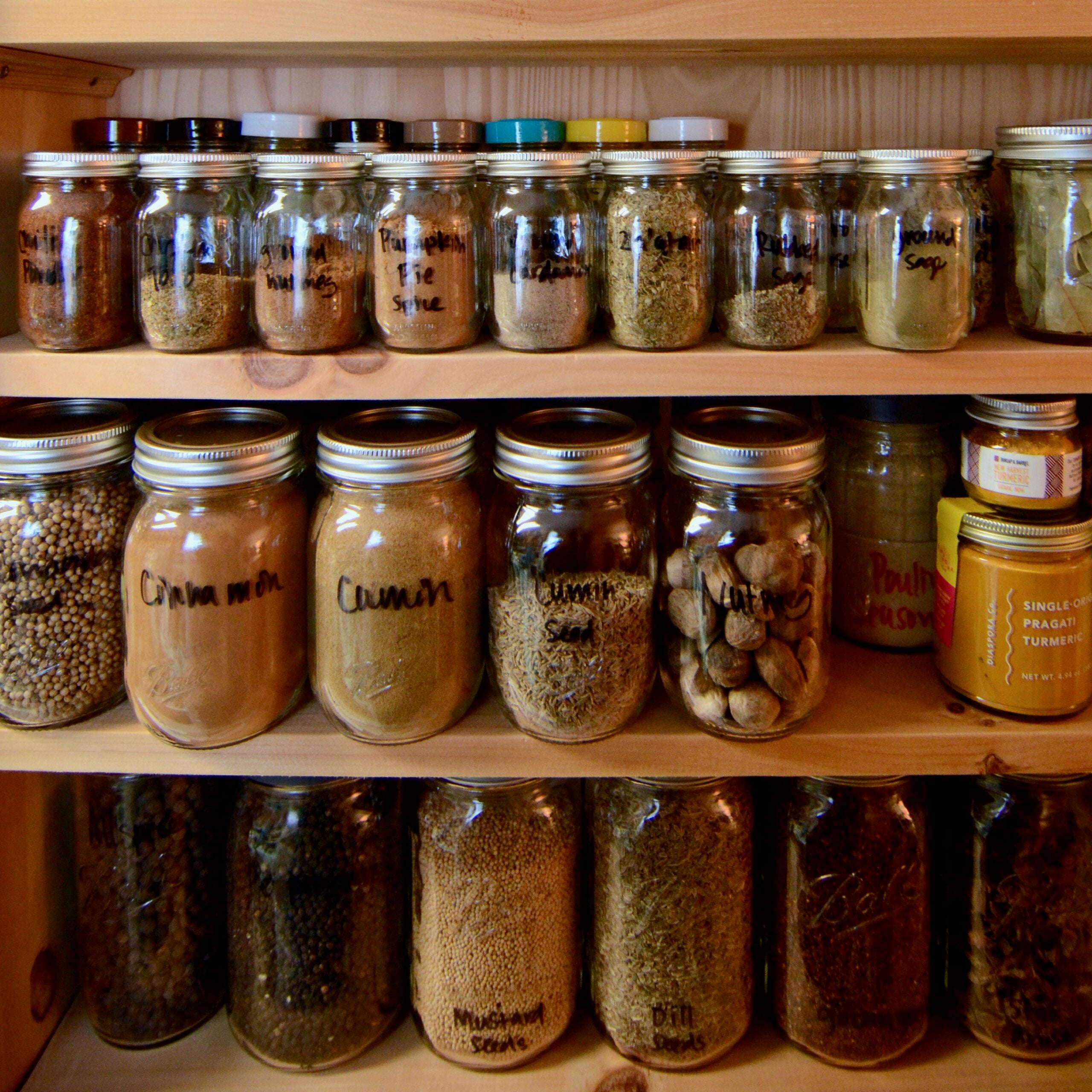 Spice Shelf Overhaul with Ball® Mini Storage Jars – Food in Jars