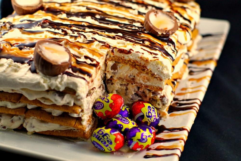 Easter Creme Egg Icebox Cake (Easy Easter Dessert) - Food Meanderings