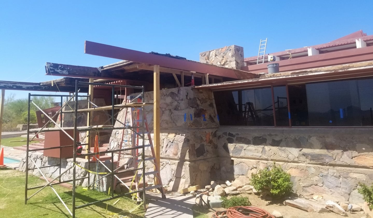 Taliesin West Board Room Preservation Uncovers Earlier Construction Efforts - Frank Lloyd Wright Foundation