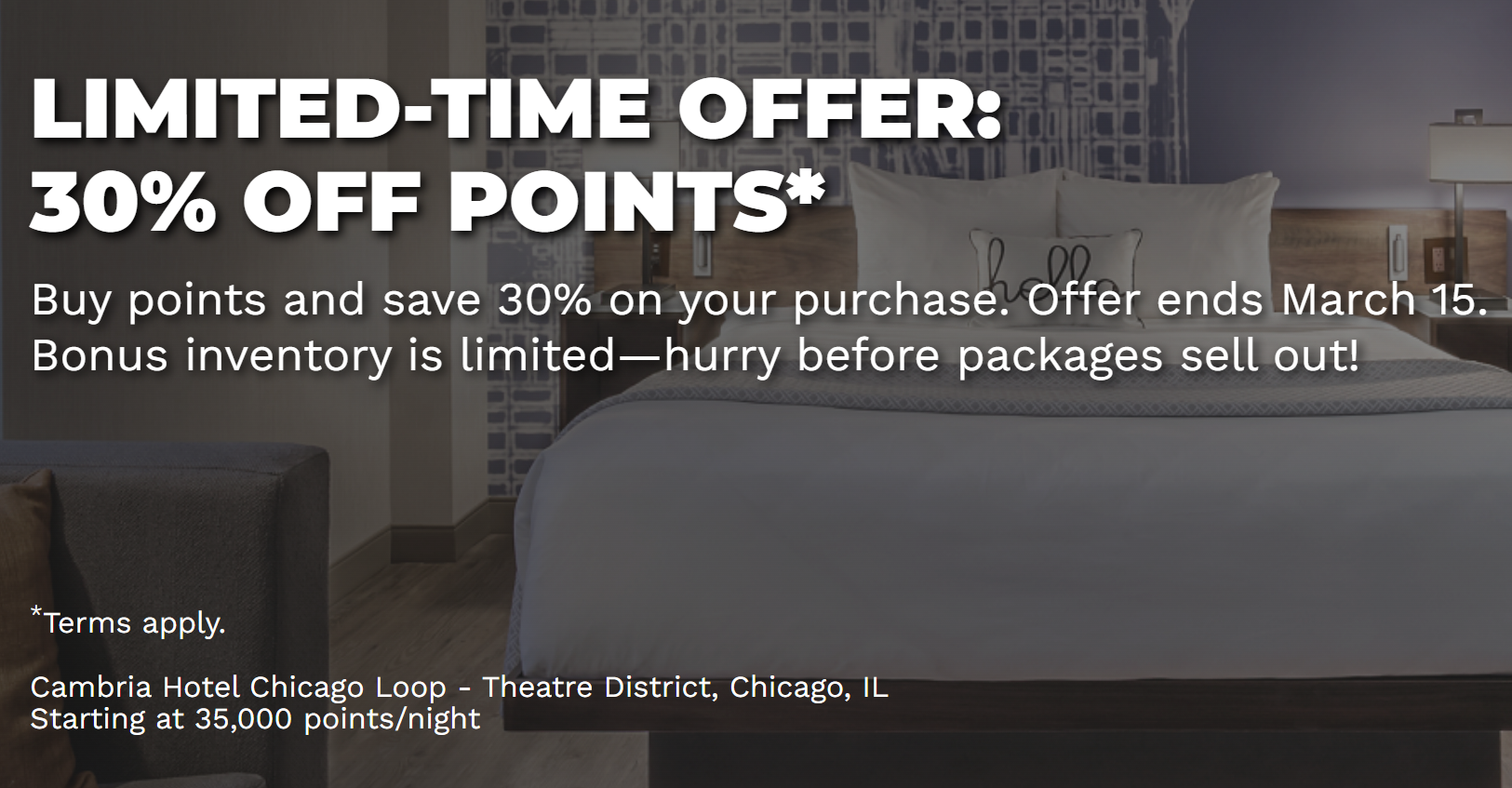 Get a 30% discount when buying Choice points (buy points for 0.72 cpp)