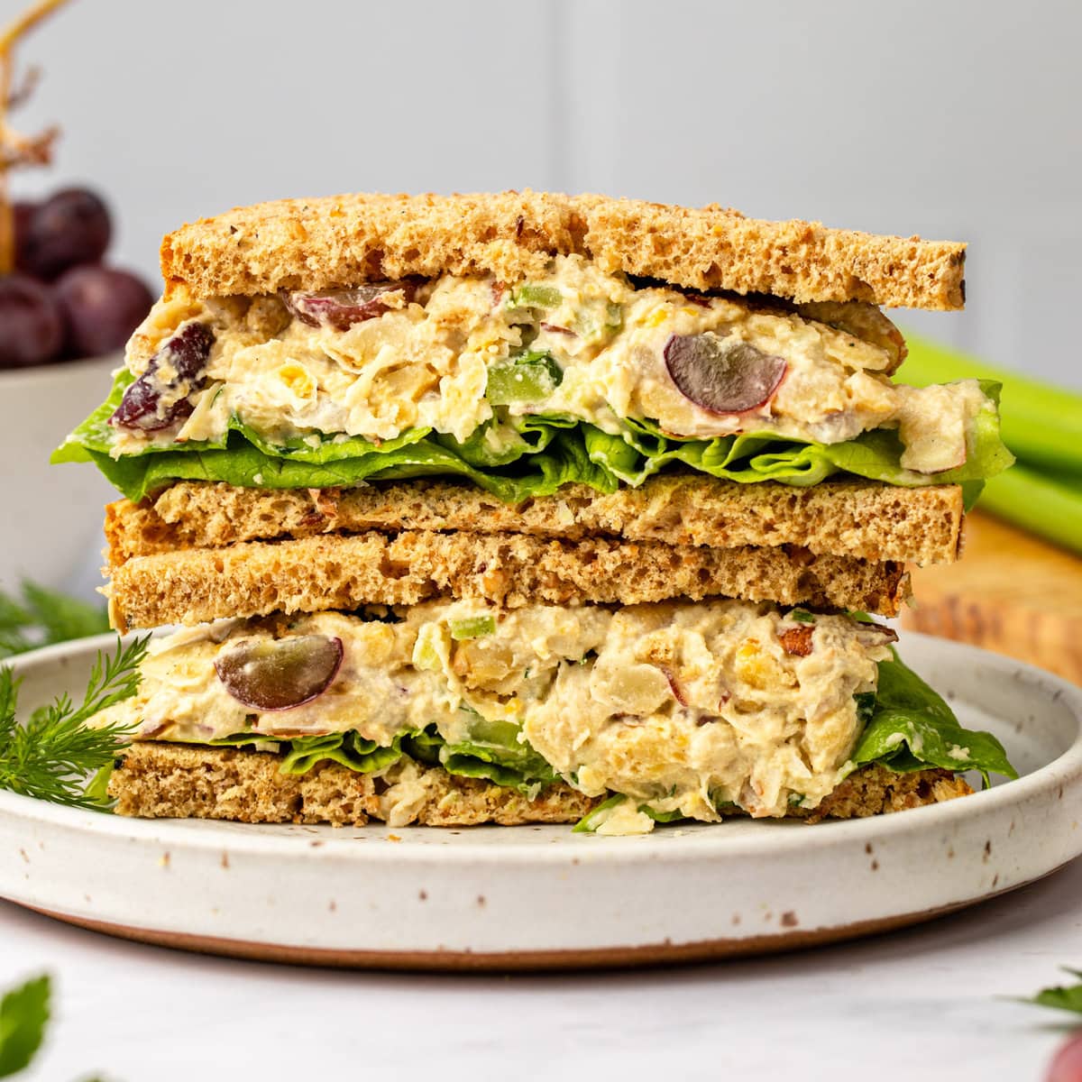 Vegan Chickpea Salad Sandwich - From My Bowl