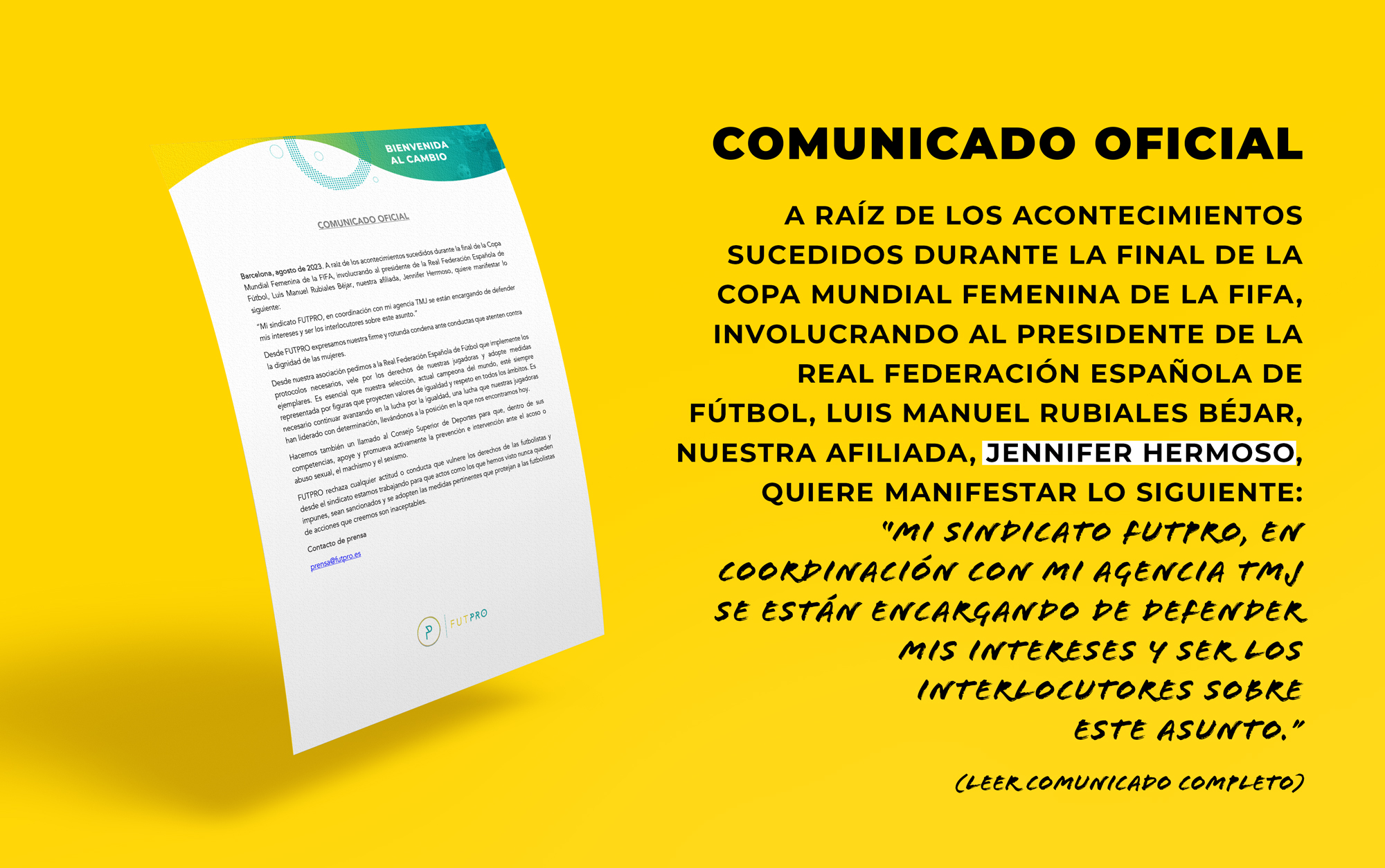 Comunicado Oficial - FUTPRO