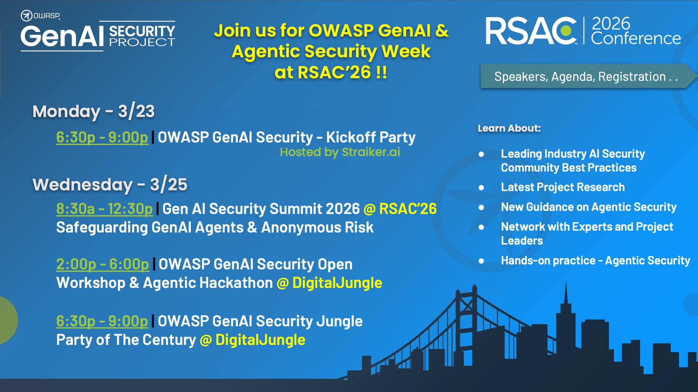OWASP GenAI Security Summit at RSAC 2026 Conference - OWASP Gen AI Security Project