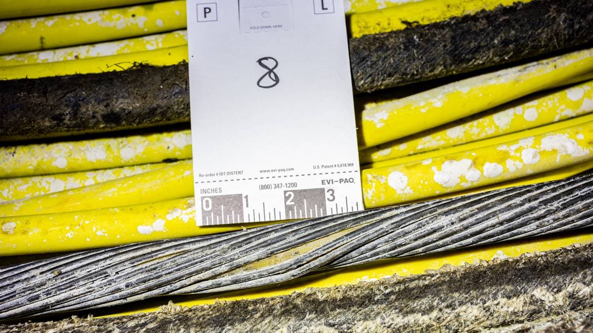 This is what the damaged Svalbard cable looked like when it came up from the depths – NRK Troms og Finnmark